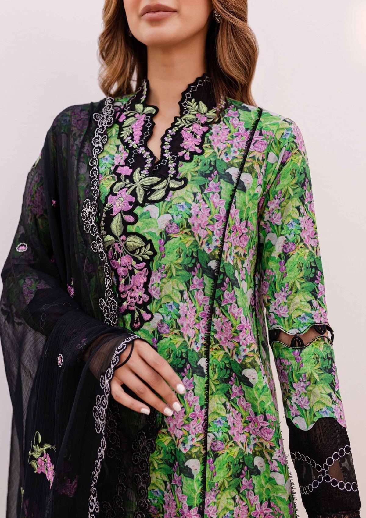 Lawn Collection - Sable Vogue - Shiree - SSC24#06 - Black Iris