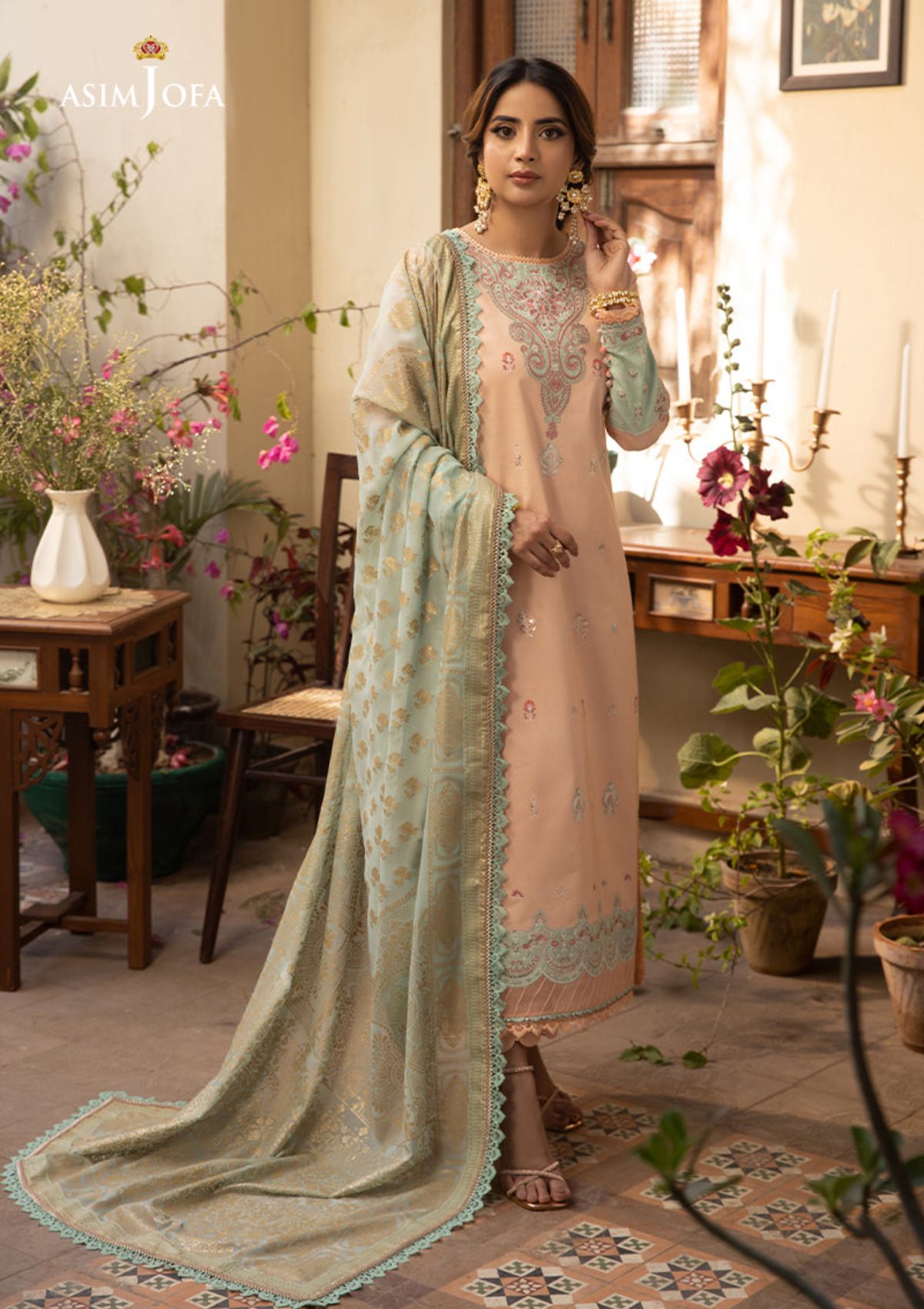 Lawn Collection - Asim Jofa - Zarq Barq - AJZB#16 - Official Asim Jofa - Agha Fabrics UK