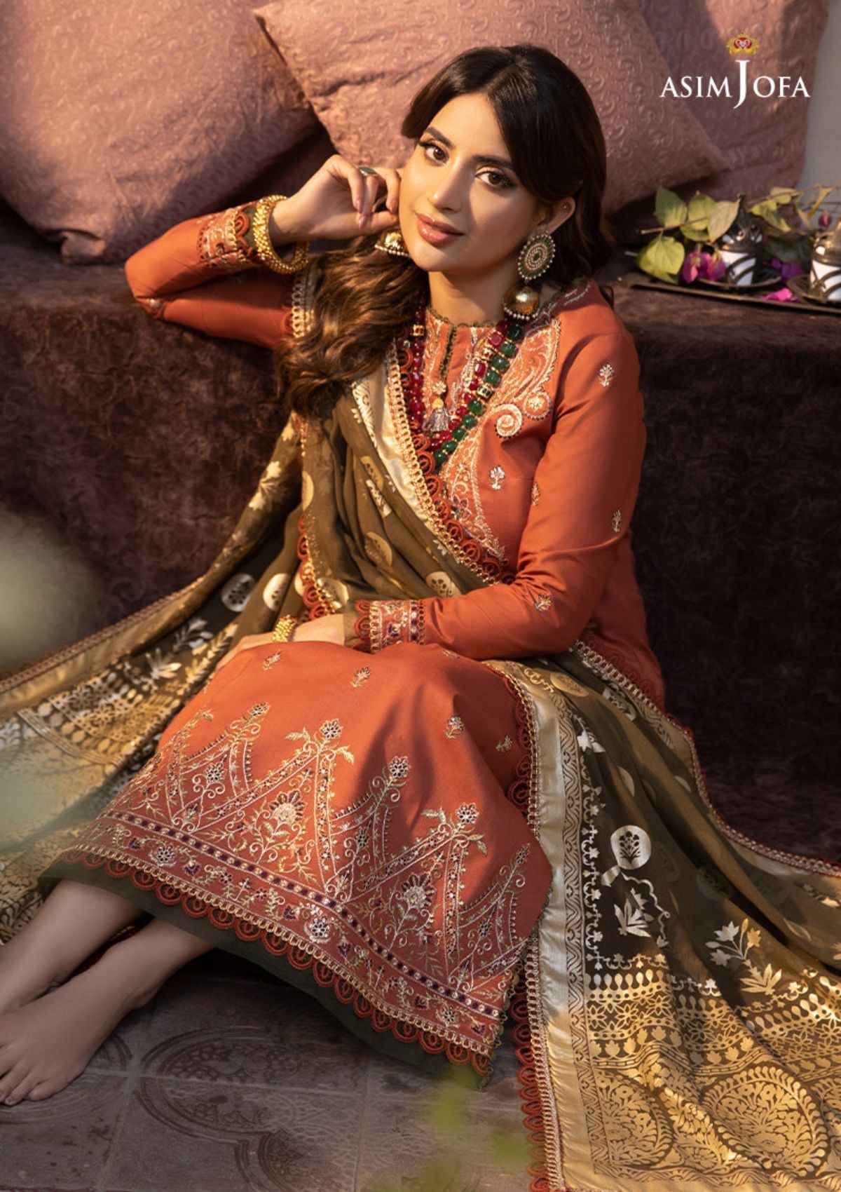 Lawn Collection - Asim Jofa - Zarq Barq - AJZB#14 - Official Asim Jofa - Agha Fabrics UK