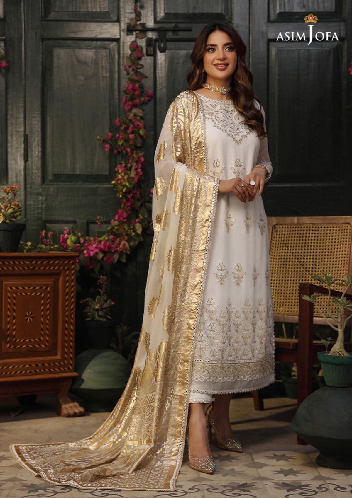 Lawn Collection - Asim Jofa - Zarq Barq - AJZB#12 - Official Asim Jofa - Agha Fabrics UK