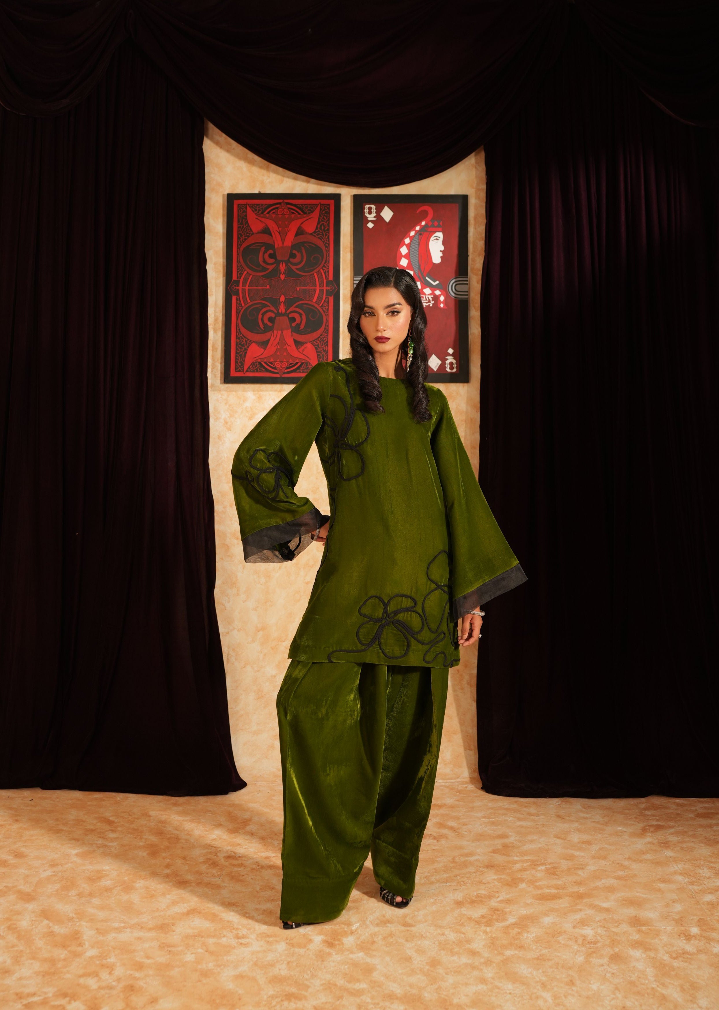 Pret Collection - Fozia Khalid - Velvet Deck 24 - Clover