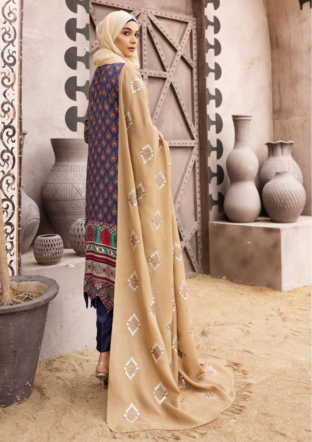 Winter Collectiion - Dua - Gul-e-Zarki - Indigo - IWD#03
