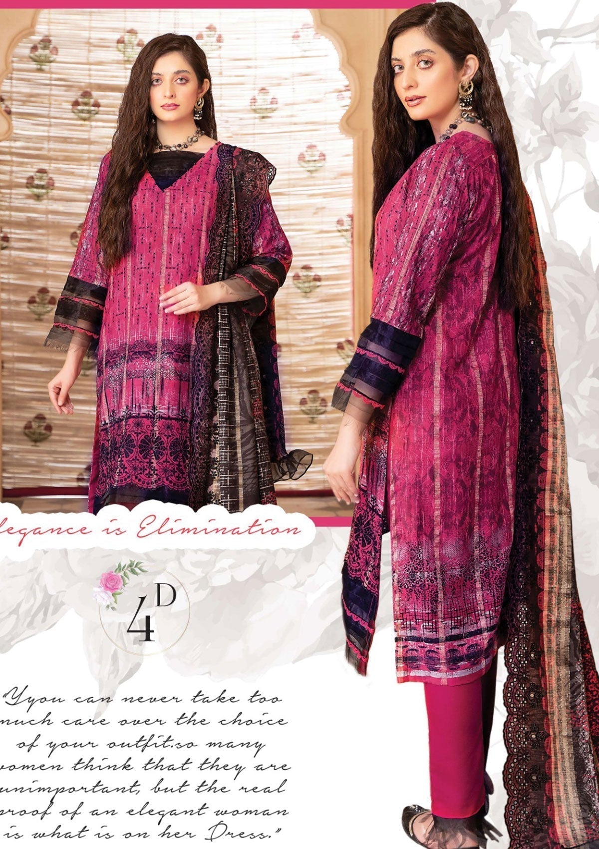 Winter Collection - Mahee's - Embroidered - Slub Staple - D#4