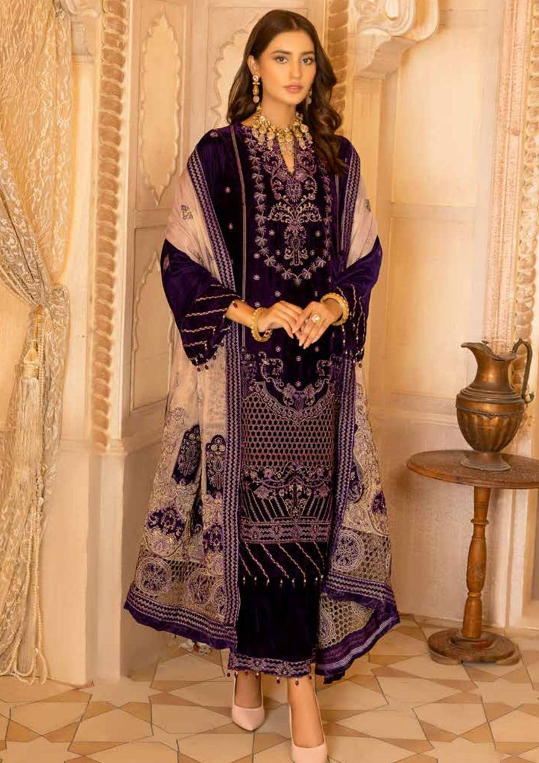 Winter Collection - Shaista - Velvet - Emb - SVEC#401