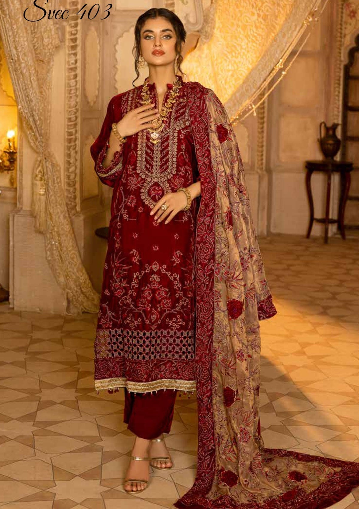 Winter Collection - Shaista - Velvet - Emb - SVEC#403
