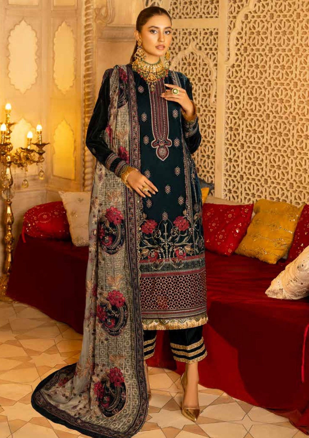 Winter Collection - Shaista - Velvet - Emb - SVEC#404
