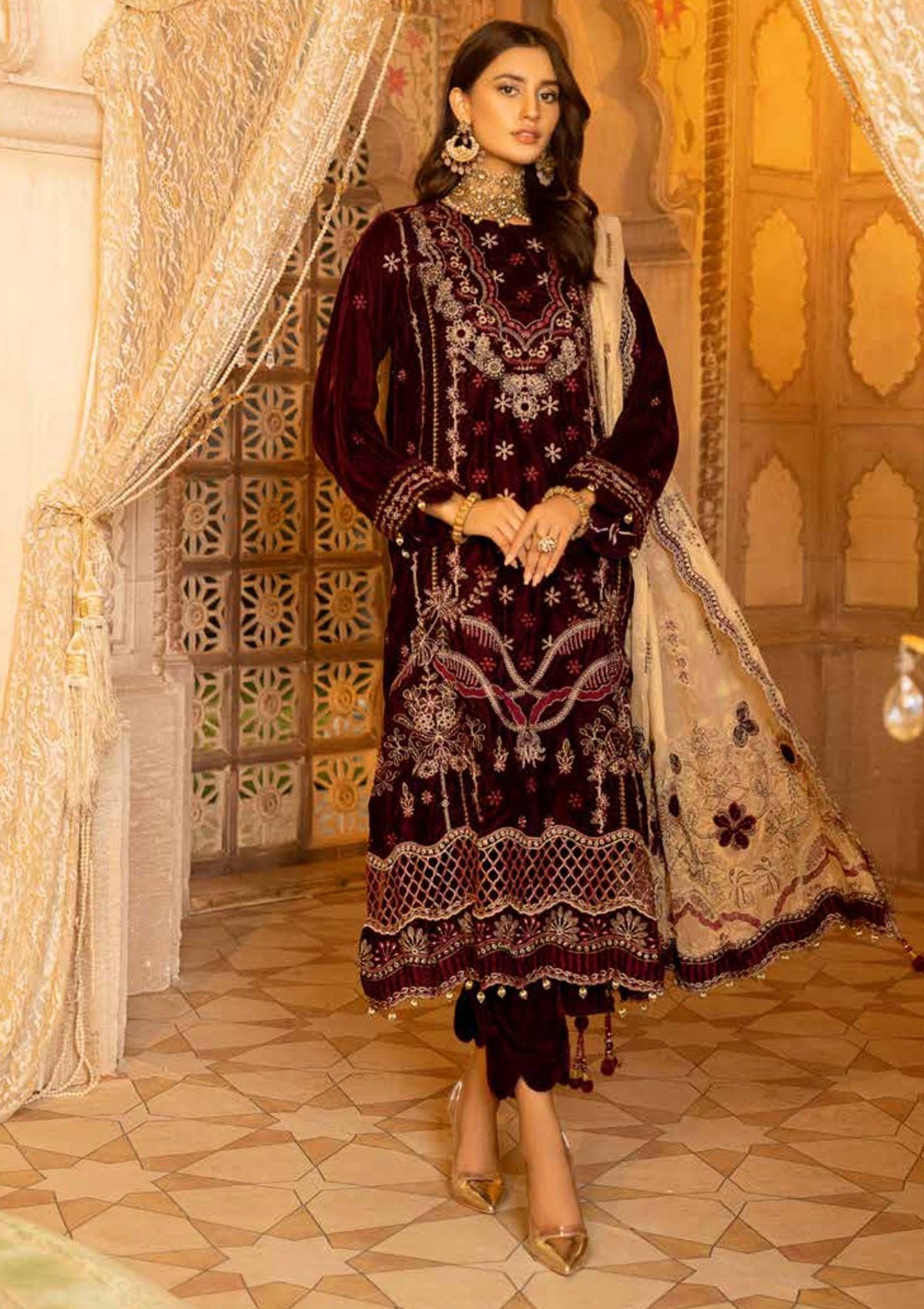 Winter Collection - Shaista - Velvet - Emb - SVEC#405