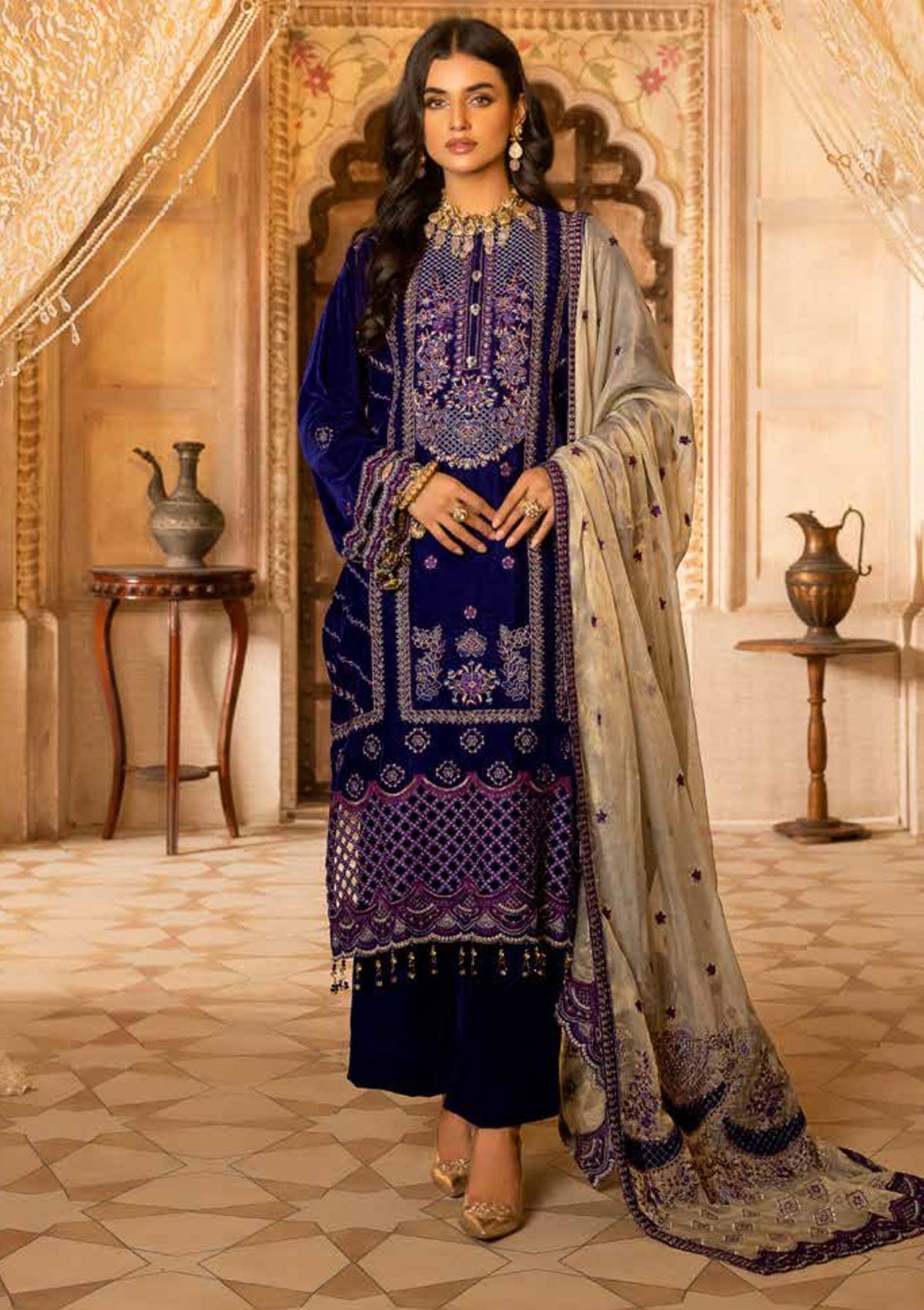 Winter Collection - Shaista - Velvet - Emb - SVEC#408