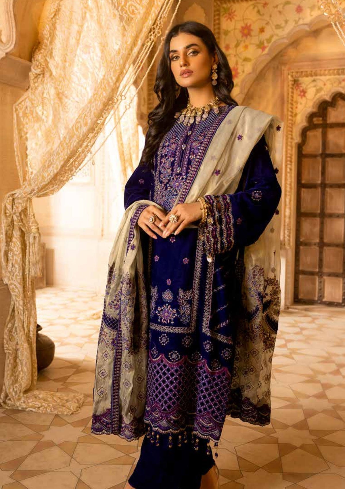 Winter Collection - Shaista - Velvet - Emb - SVEC#408