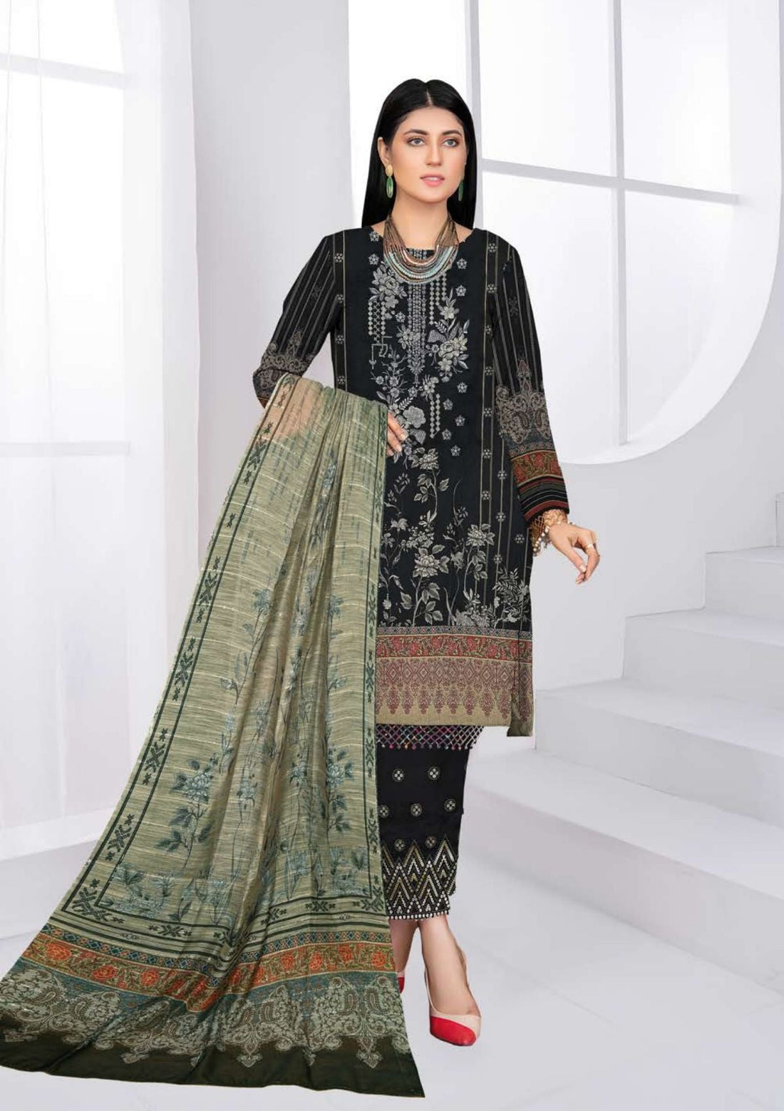 Winter Collection - Zara Meer - Viscose - V08 - D#1 - Official Zara Meer - Agha Fabrics UK