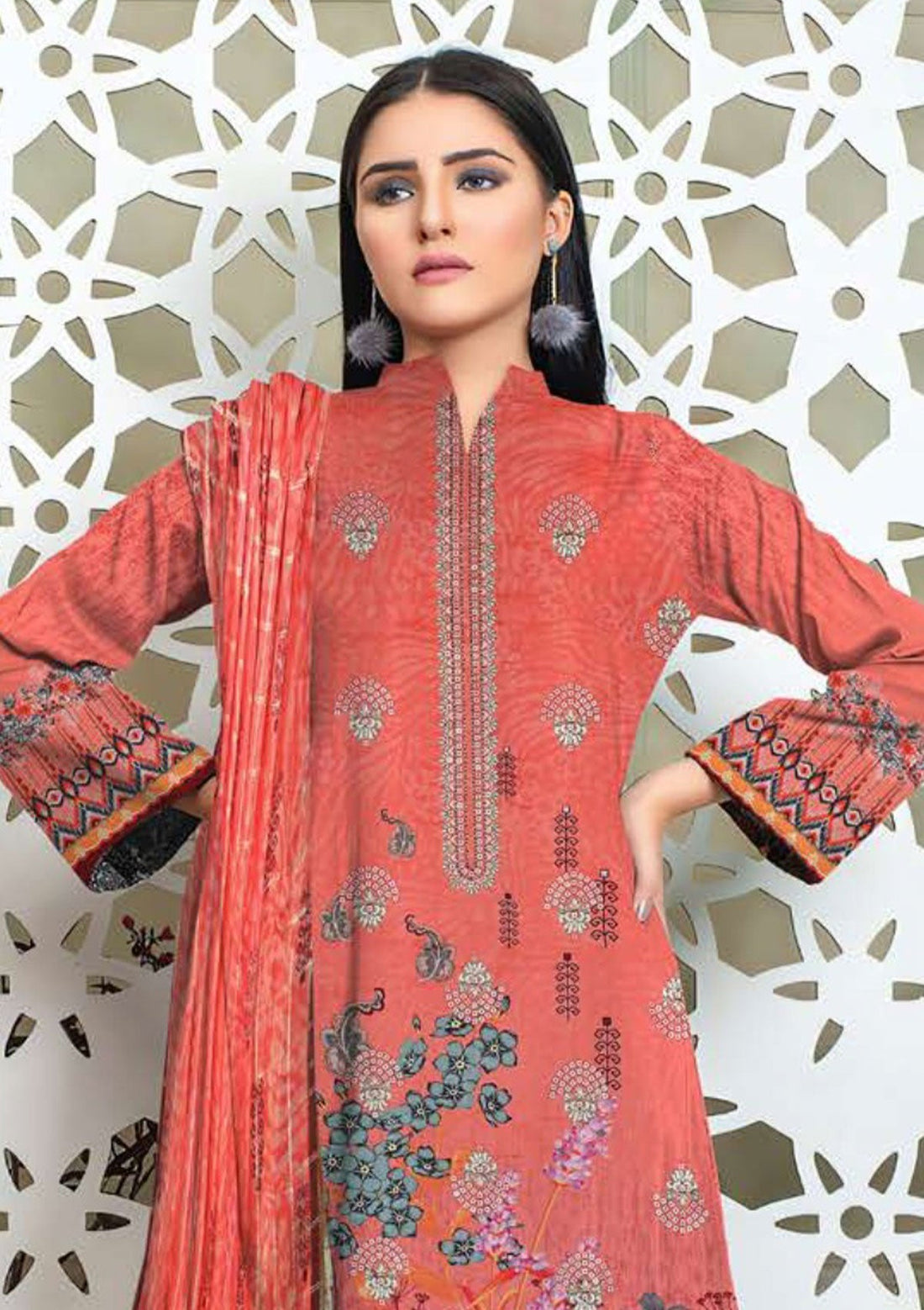 Winter Collection - Zara Meer - Viscose - V52 - D#6 - Official Zara Meer - Agha Fabrics UK