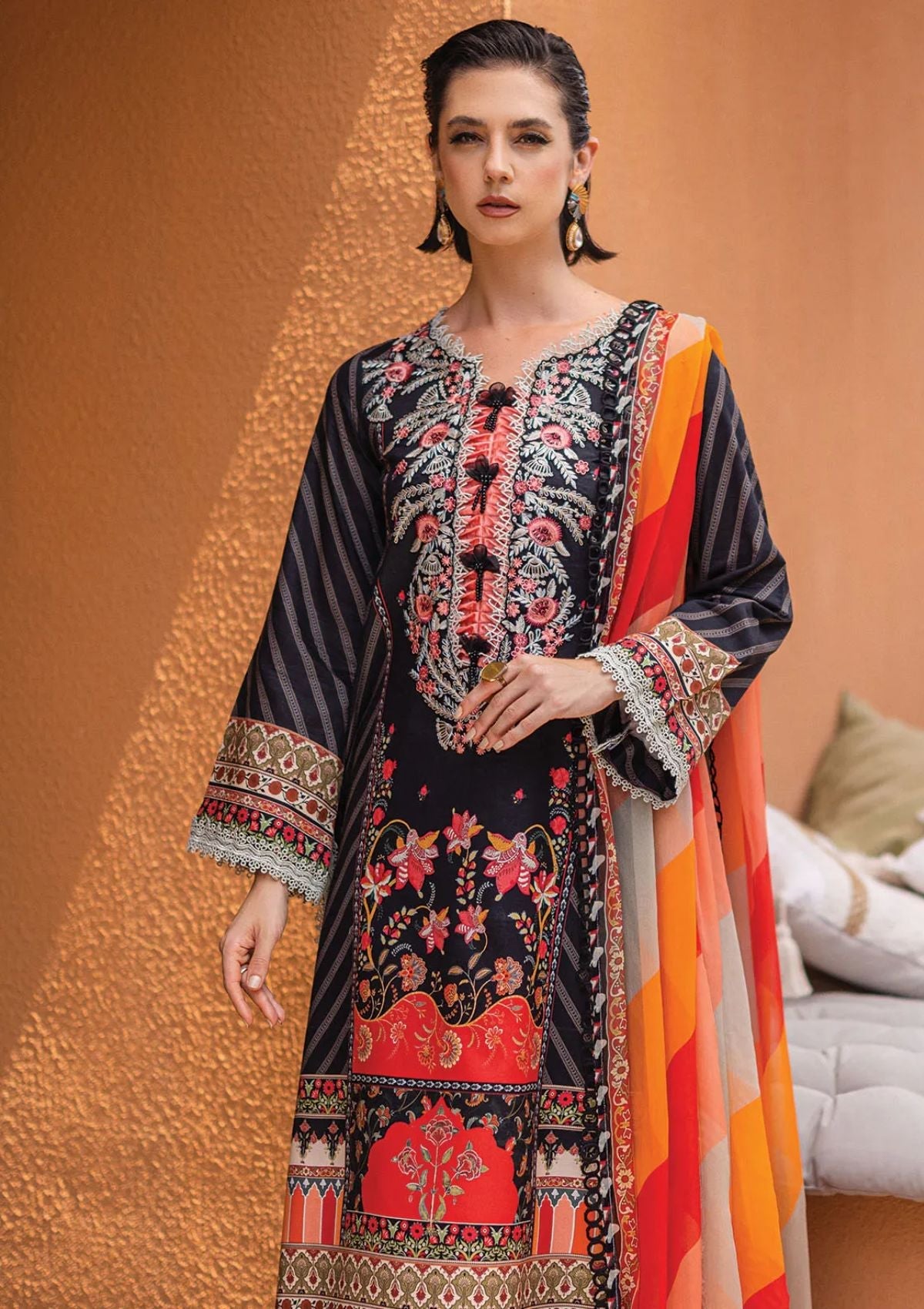 Lawn Collection - Roheenaz - Azalea - RA24#05 -A - Midnight Mirage