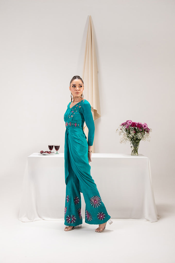 Maria Osama Khan | Tiffany Formals | Aquamarine -  Maria Osama Khan Formal -  Agha Fabrics
