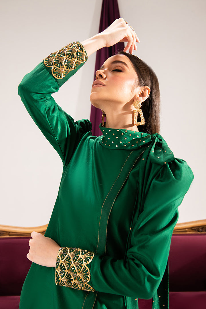 Maria Osama Khan | Tiffany Formals | Emerald -  Maria Osama Khan Formal -  Agha Fabrics