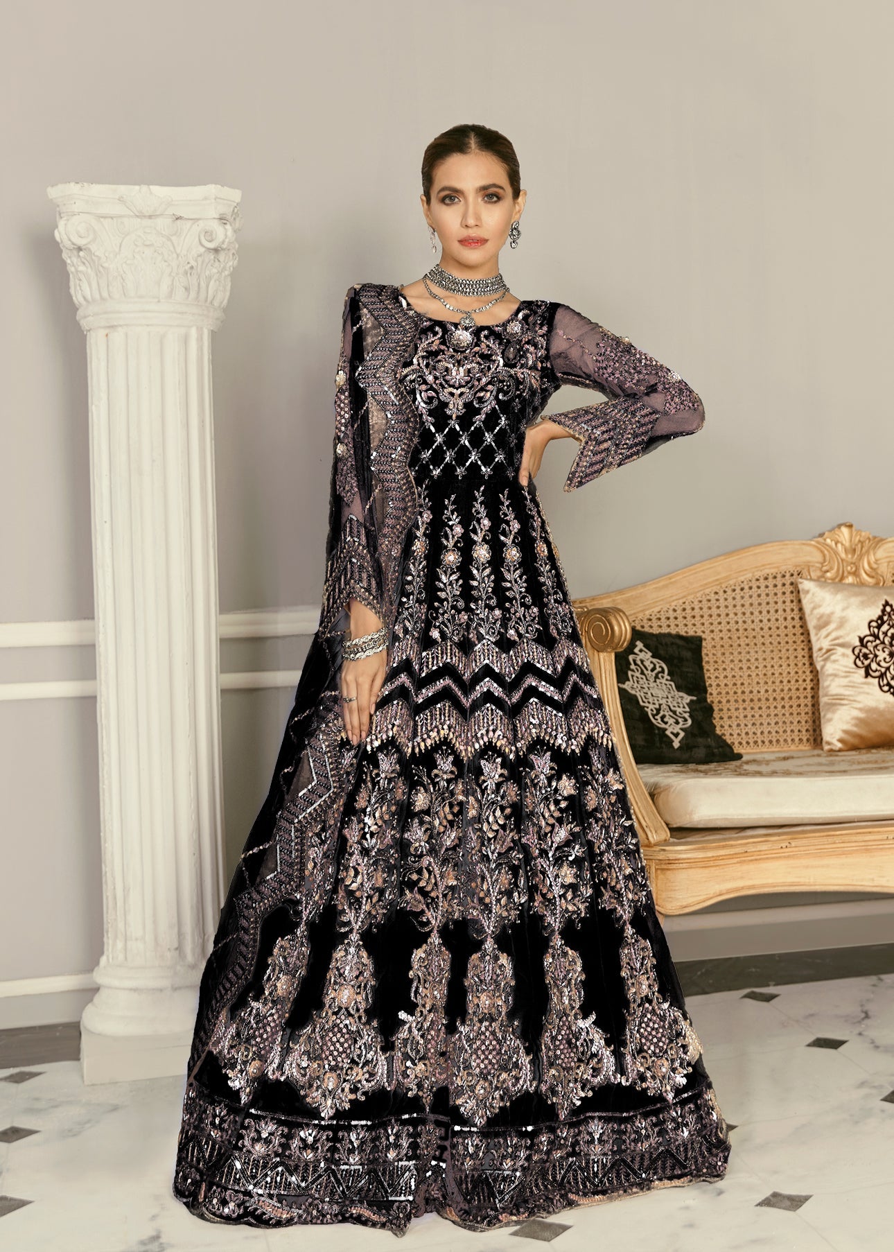 Akbar Aslam | Formals | Wisteria Black