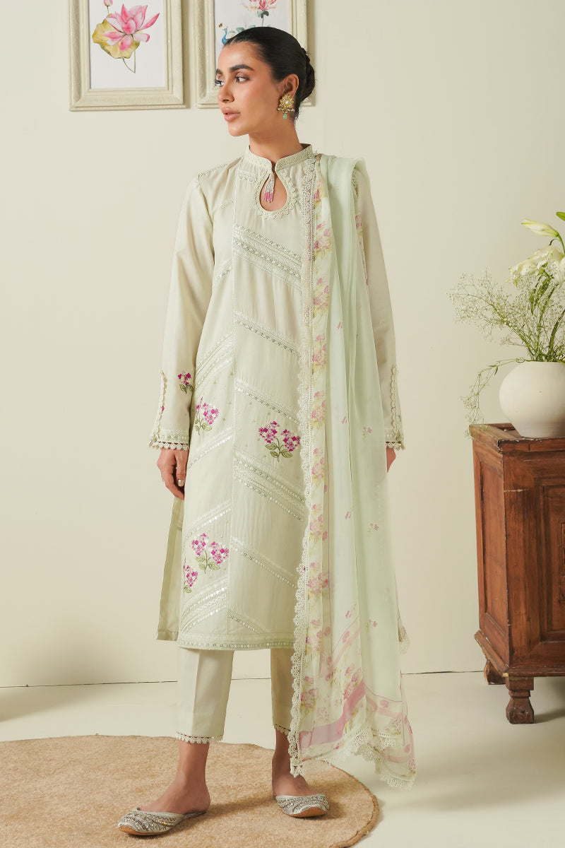 Cross Stitch | Mahiri Embroidered Lawn 24 | PASTEL BLOOM - Official Cross Stitch - Agha Fabrics UK