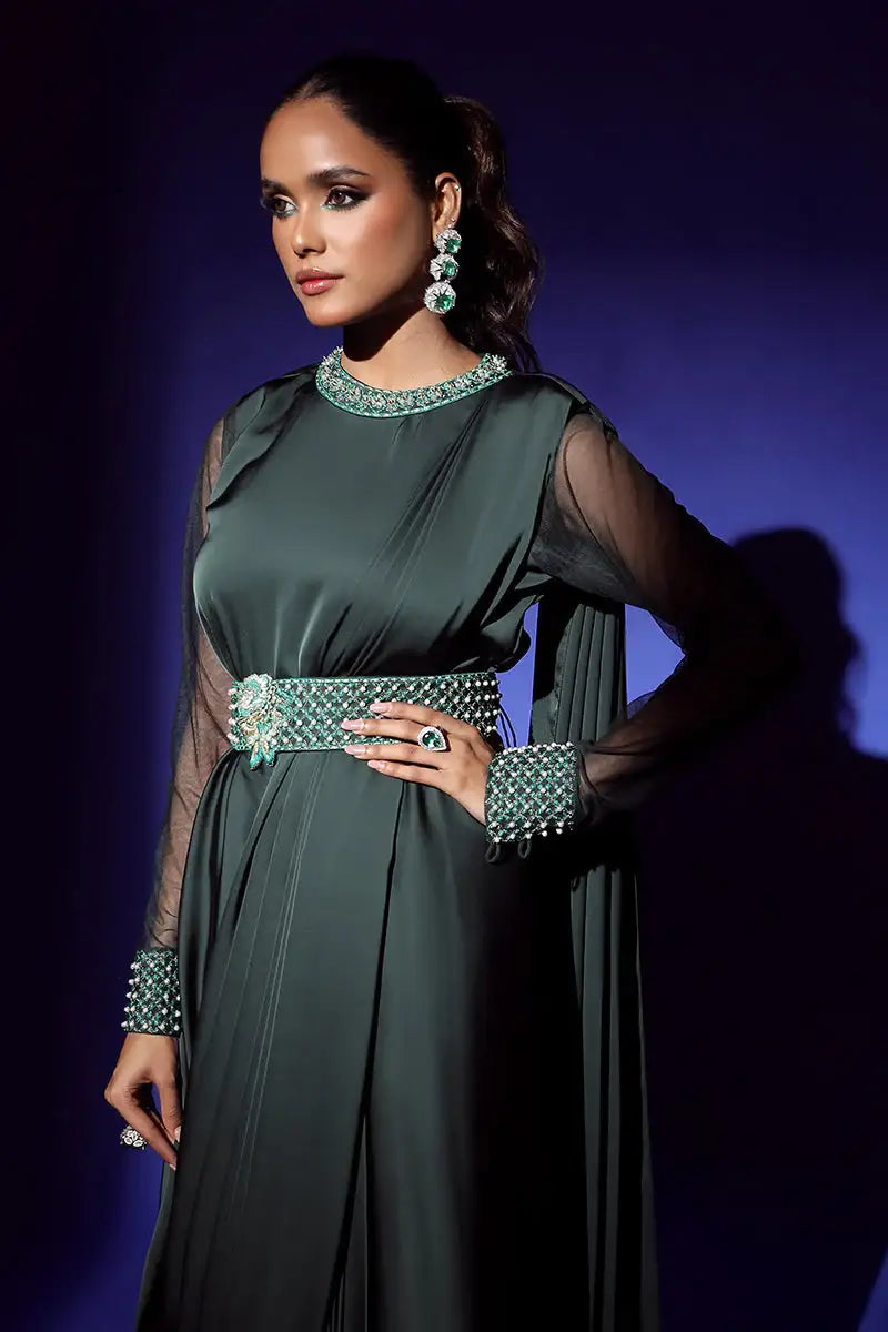 Wardha Saleem | Luxury Pret Fusion Wear | ZEPHYR SAREE DRAPE WITH BELT (2PC) - Official Wardha Saleem - Agha Fabrics UK