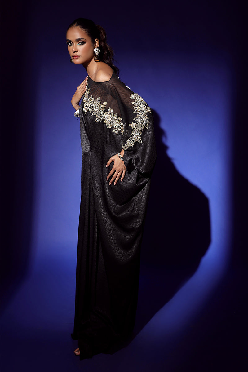 Wardha Saleem | Luxury Pret Fusion Wear | RAVEN DRAPE (1PC)