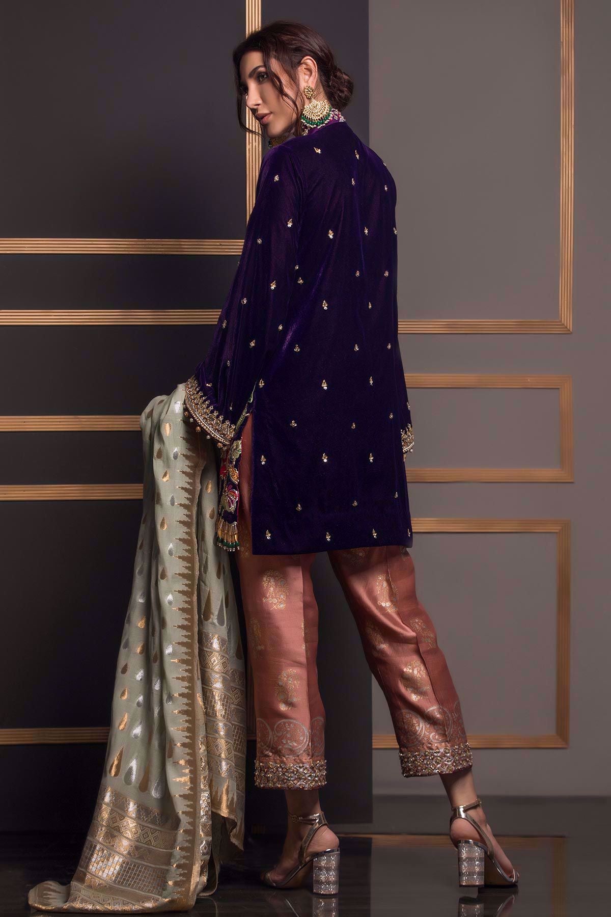 Annus Abrar | Semi Formals | VIOLET BRUME - Official Annus Abrar - Agha Fabrics UK