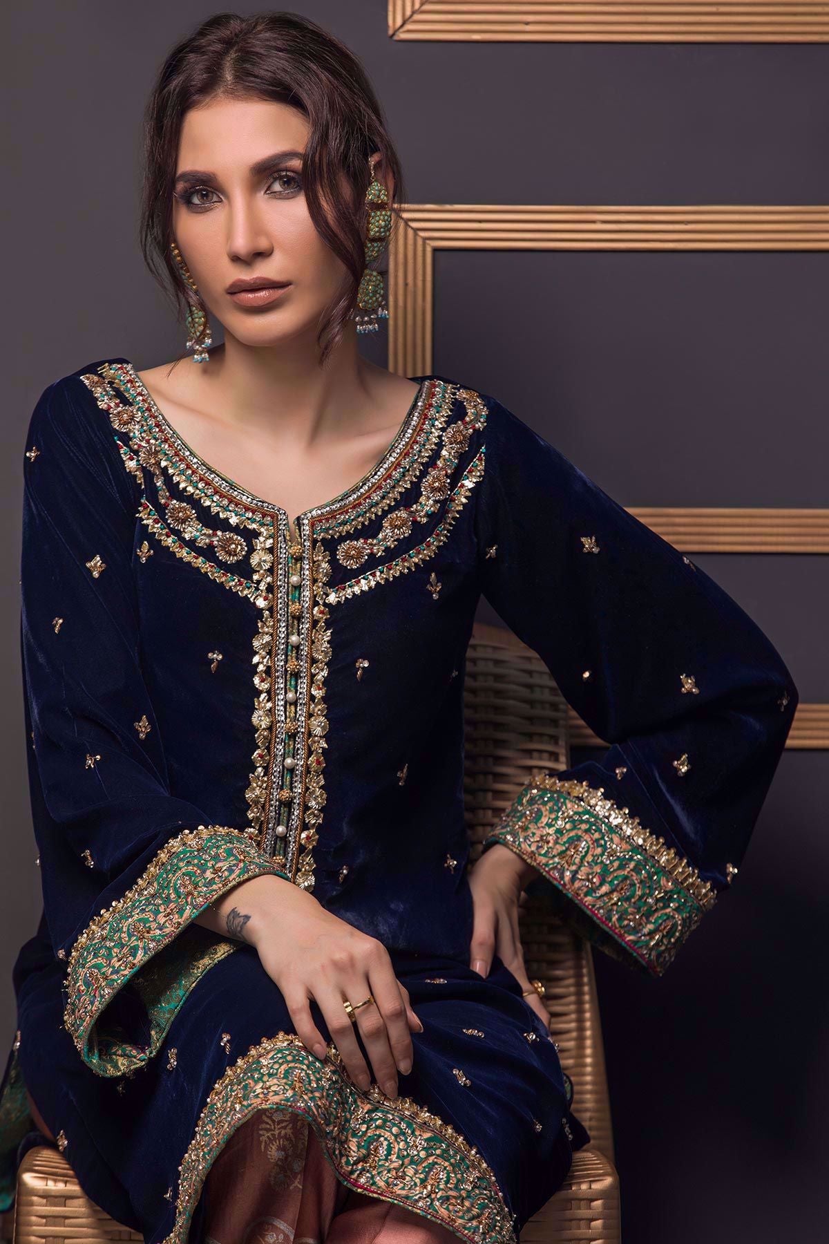 Annus Abrar | Semi Formals | VIOLET BRUME - Official Annus Abrar - Agha Fabrics UK