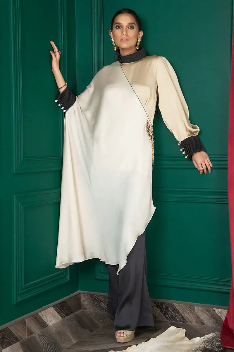 Wardha Saleem | Luxury Pret Fusion Wear | WS22-023 - Official Wardha Saleem - Agha Fabrics UK