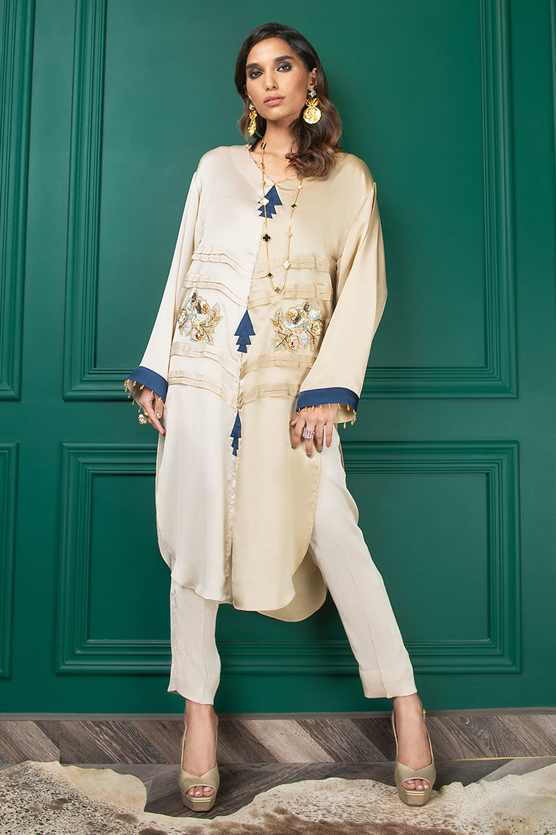 Wardha Saleem | Luxury Pret Fusion Wear | WS22-033 - Official Wardha Saleem - Agha Fabrics UK