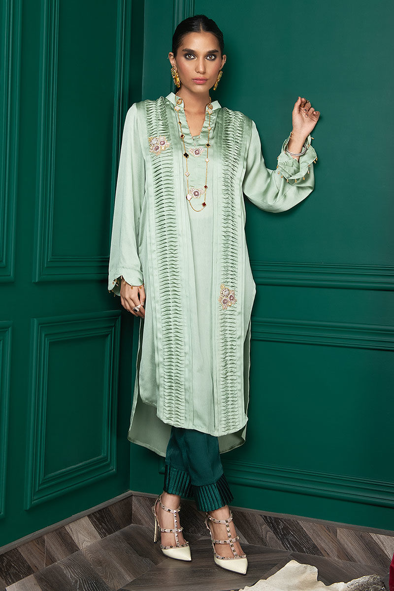 Wardha Saleem | Luxury Pret Fusion Wear | WS22-028 - Official Wardha Saleem - Agha Fabrics UK