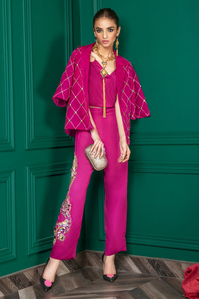 Wardha Saleem | Luxury Pret Fusion Wear | WS22-027 - Official Wardha Saleem - Agha Fabrics UK