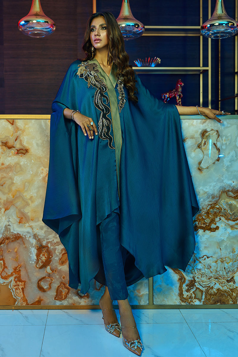 Wardha Saleem | Luxury Pret Fusion Wear | MIDNIGHT ÃÂ¢- FORMAL DRAPE