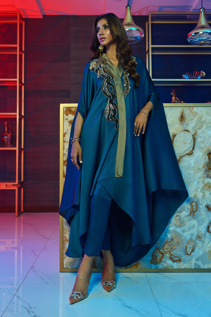Wardha Saleem | Luxury Pret Fusion Wear | MIDNIGHT ÃÂ¢- FORMAL DRAPE