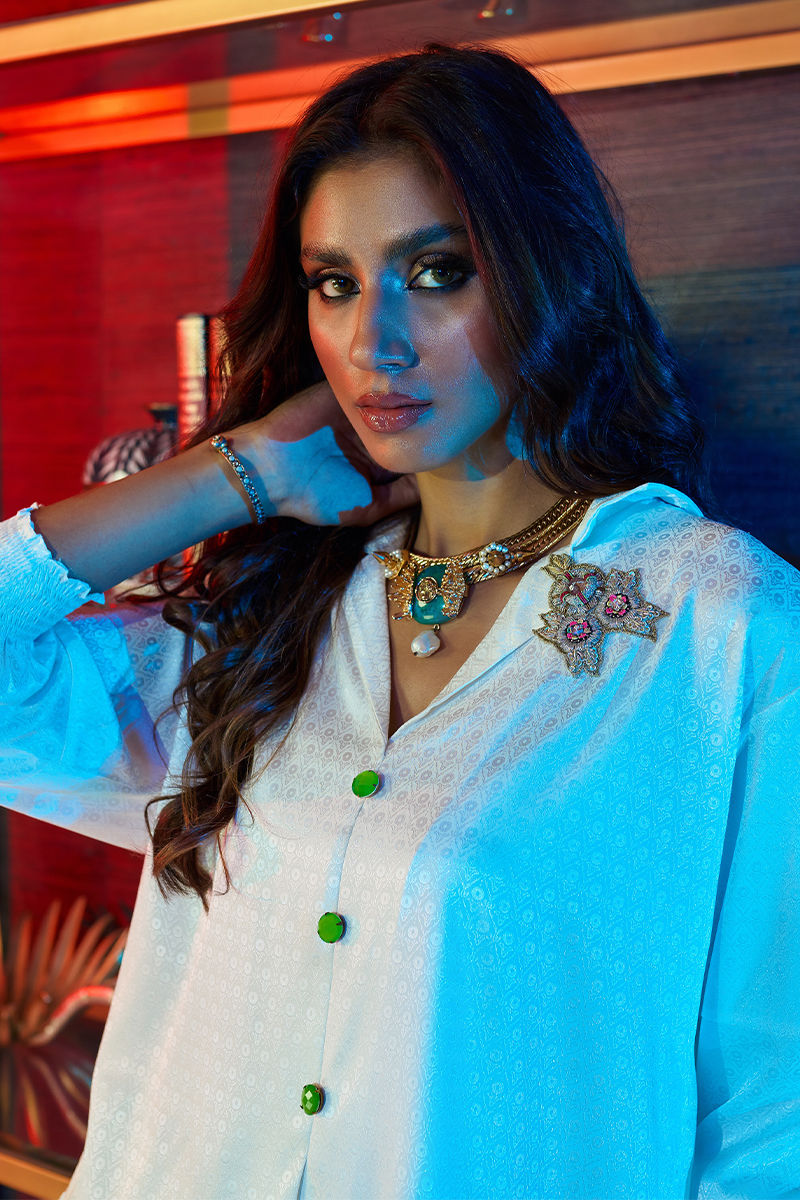 Wardha Saleem | Luxury Pret Fusion Wear | GOSSIP GIRL ÃÂ¢- WHITE CO-ORD SET
