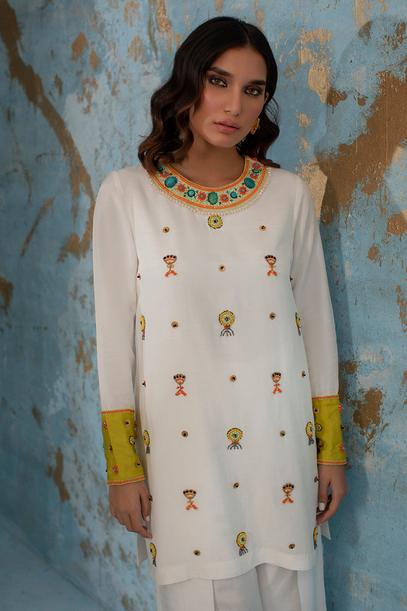 Wardha Saleem | Luxury Pret Fusion Wear | CALL ME NEON