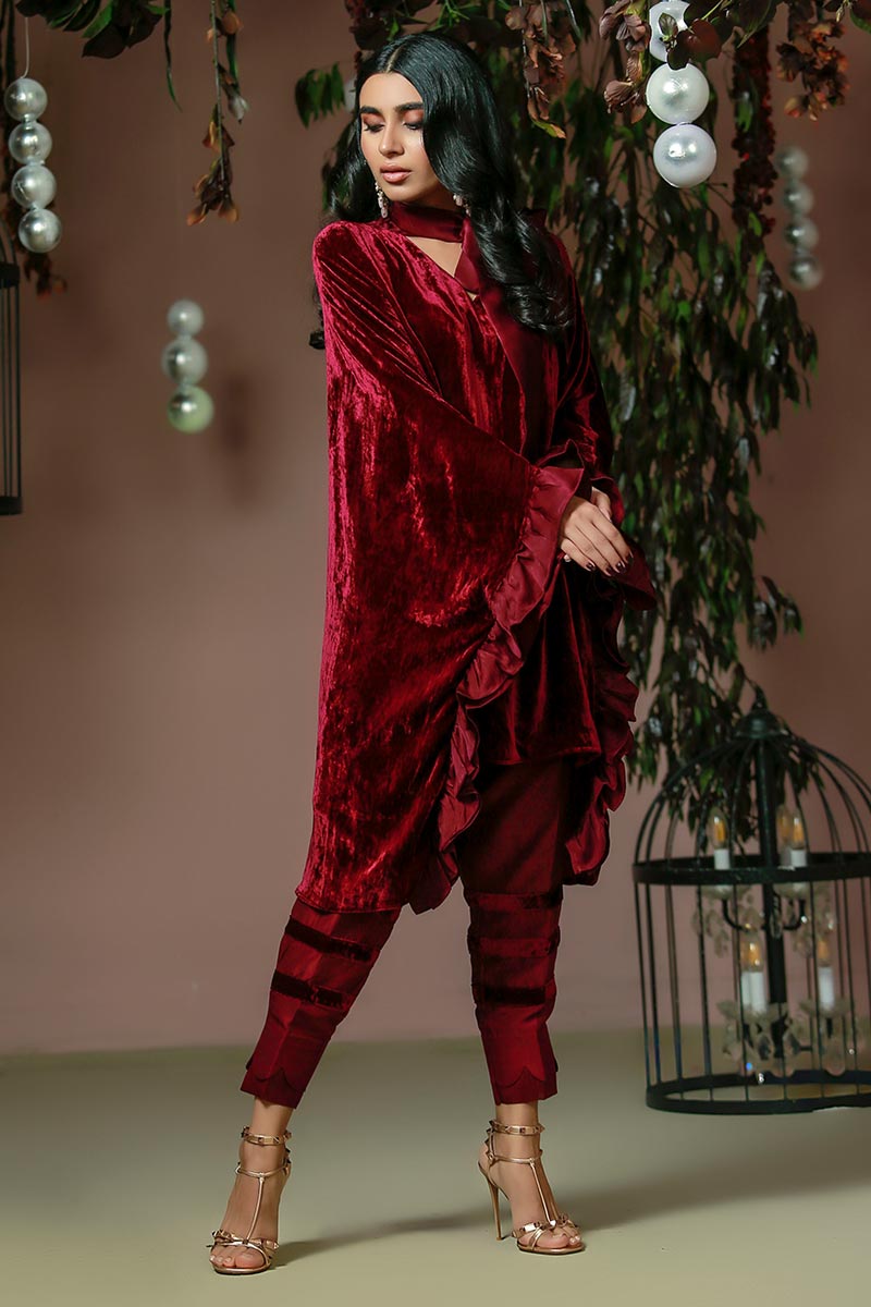 Ansab Jahangir | Bow Velvet Edit | FLUTTER DREAM - Official Ansab Jahangir - Agha Fabrics UK