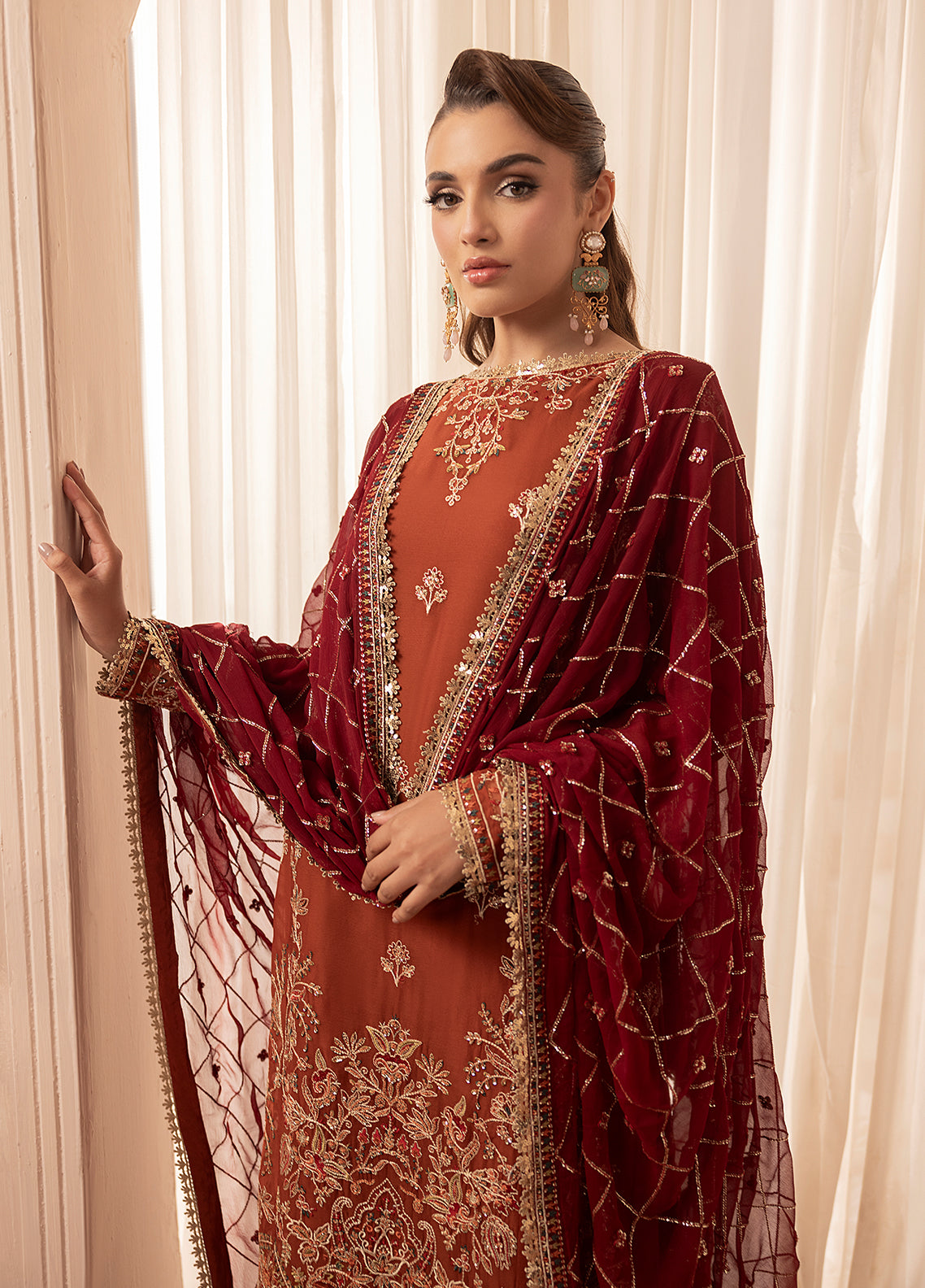 Sahane | Elyssa Festive Chiffon | CT-19007 Dune - ELYSSA