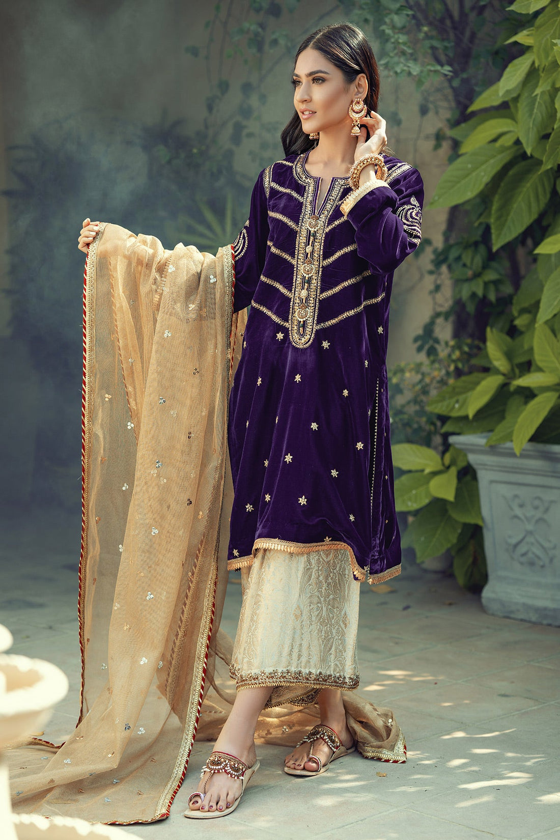 Annus Abrar | Semi Formals | AFSHANÃÂ¢-AMETHYST - Official Annus Abrar - Agha Fabrics UK