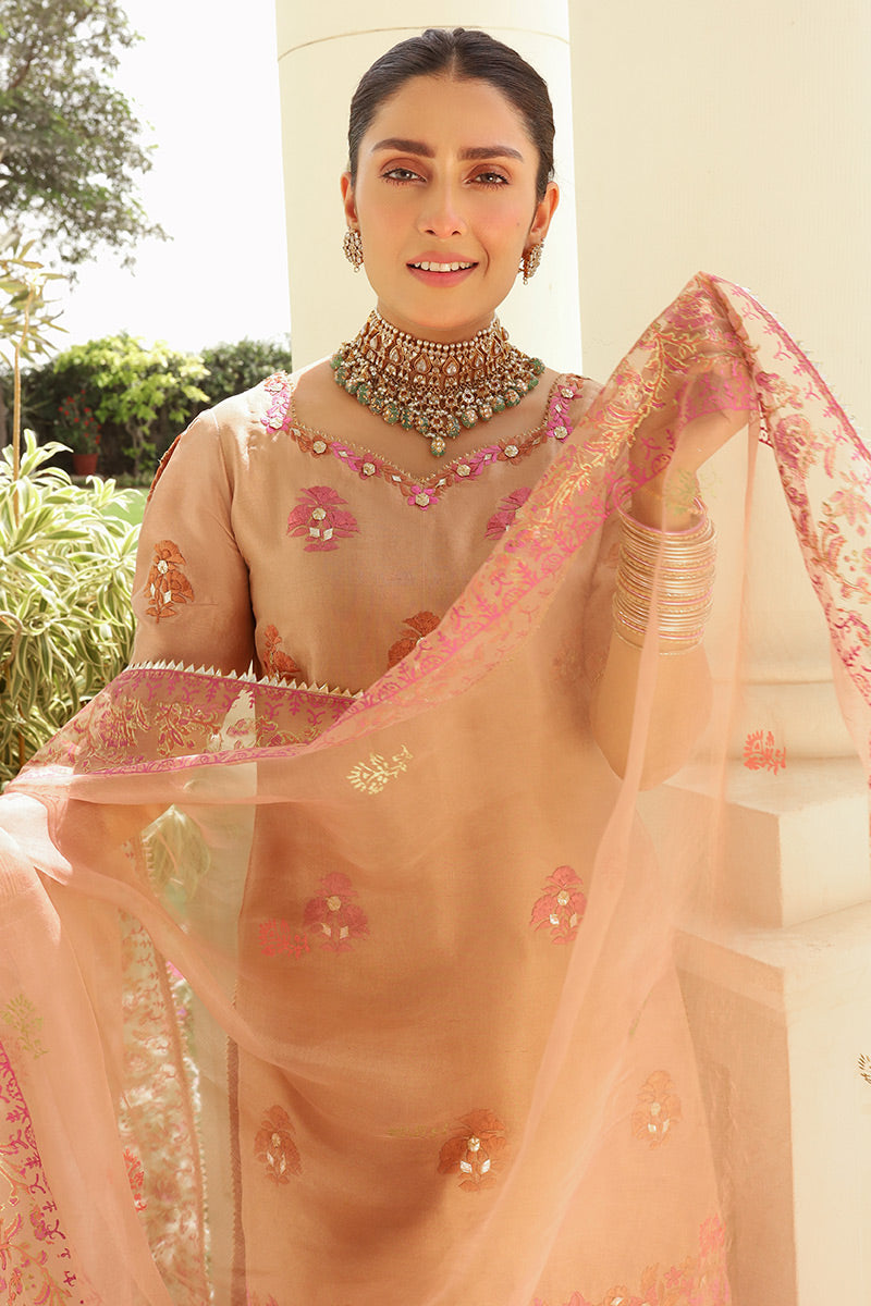 Ansab Jahangir | Luxury Silk Pret | TAUPE