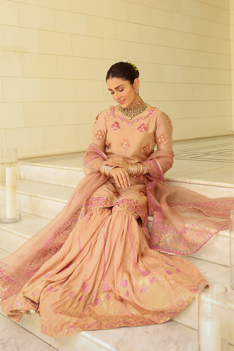 Ansab Jahangir | Luxury Silk Pret | TAUPE