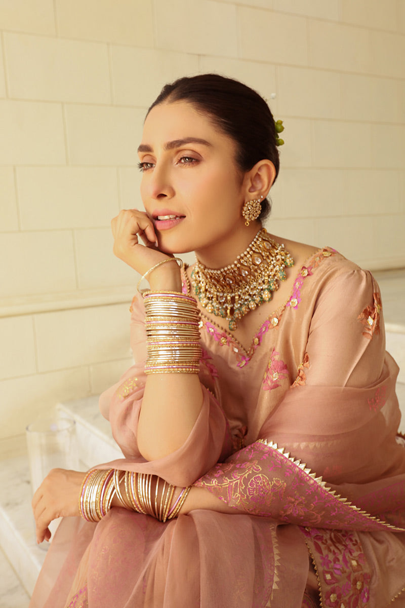 Ansab Jahangir | Luxury Silk Pret | TAUPE