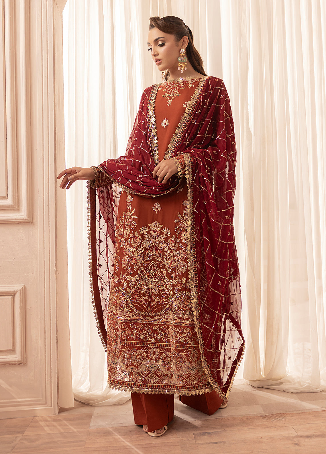 Sahane | Elyssa Festive Chiffon | CT-19007 Dune - ELYSSA