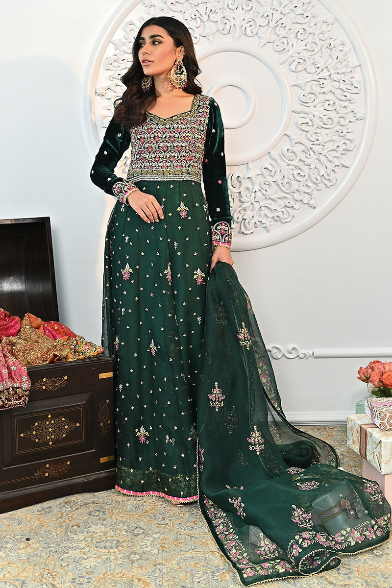 Ansab Jahangir | Bow Velvet Edit | FOREST - Official Ansab Jahangir - Agha Fabrics UK