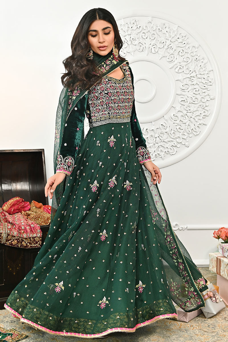 Ansab Jahangir | Bow Velvet Edit | FOREST - Official Ansab Jahangir - Agha Fabrics UK