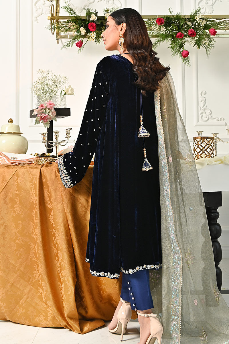 Ansab Jahangir | Bow Velvet Edit | ELSA - Official Ansab Jahangir - Agha Fabrics UK