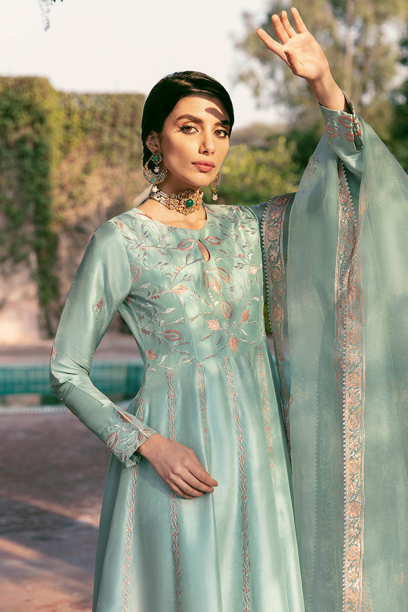 Ansab Jahangir | Luxury Silk Pret | SEAFOAM