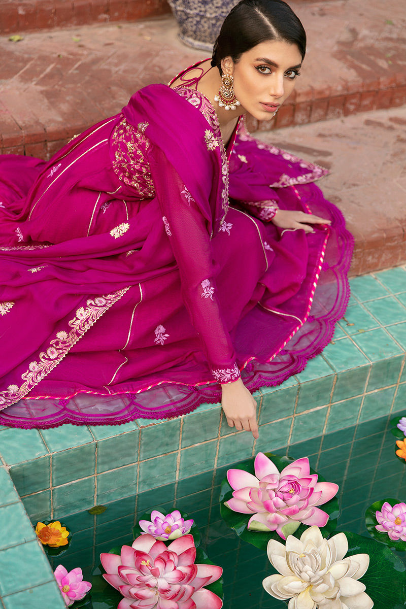 Ansab Jahangir | Luxury Silk Pret | FRENCH ROSE