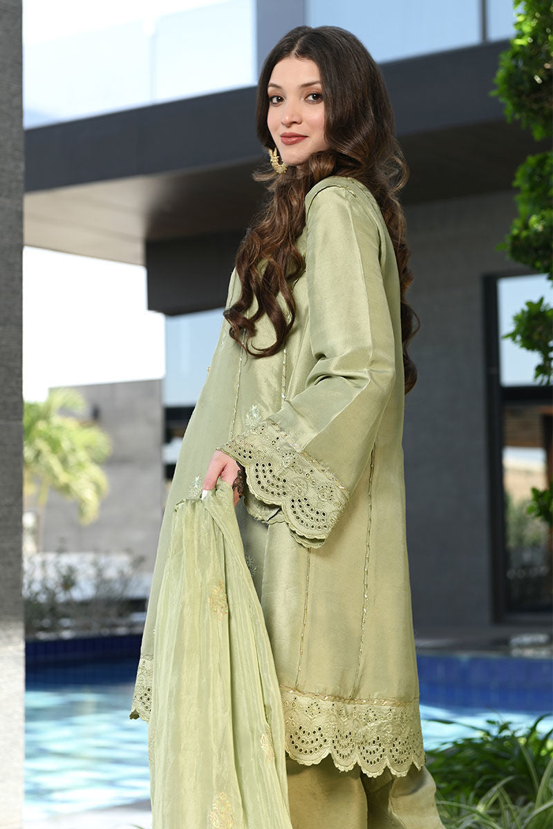 Ansab Jahangir | Luxury Silk Pret | STONE GREEN