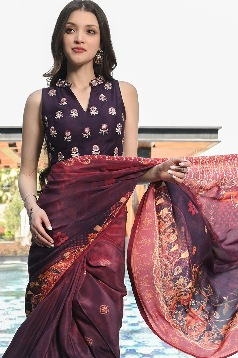 Ansab Jahangir | Luxury Silk Pret | VINTAGE VOILET