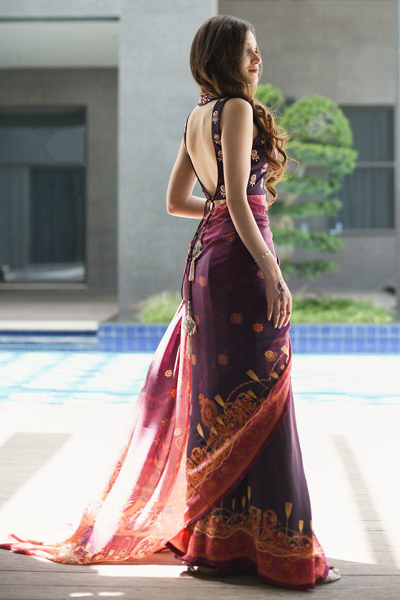 Ansab Jahangir | Luxury Silk Pret | VINTAGE VOILET