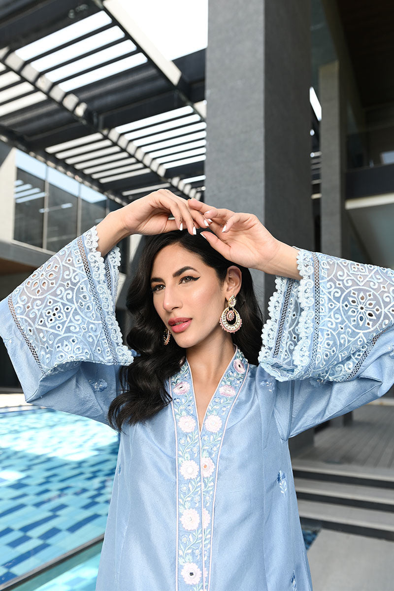 Ansab Jahangir | Luxury Silk Pret | CRYSTAL BLUE