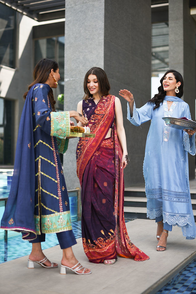 Ansab Jahangir | Luxury Silk Pret | CRYSTAL BLUE