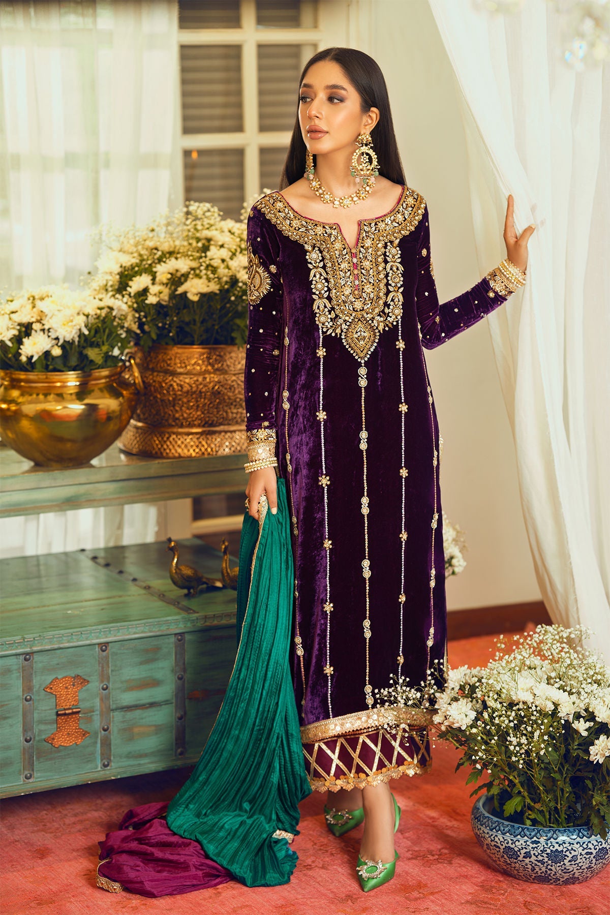 Annus Abrar | Semi Formals | BERNA - Official Annus Abrar - Agha Fabrics UK